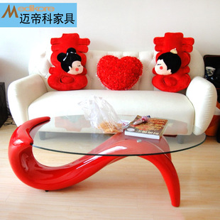 【Mai di ke】 русалки кофейный столик дизайнер маленький квартира творческий домой гостиная закалённое стекло кофейный столик