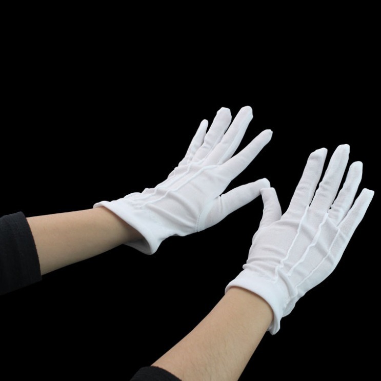 Треугольник белый ритуал инструмент перчатки полиэстер Получать партия танцевальная вечеринка ювелирные изделия производительность магия водитель защищать